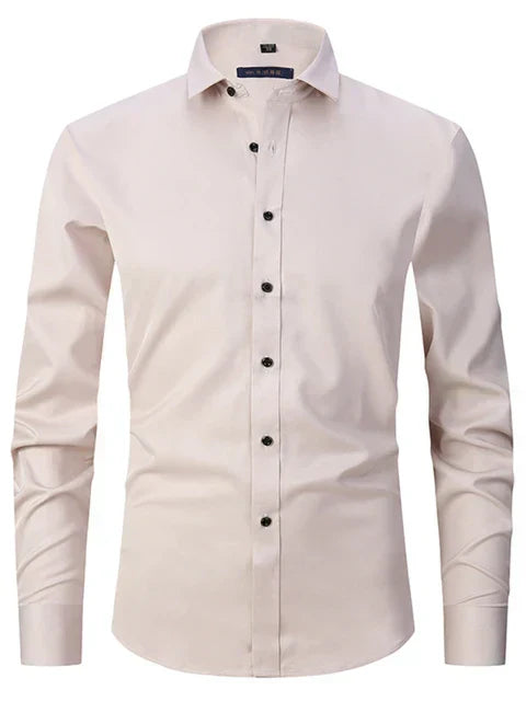 Herren Slim Fit Hemd Stretch Bügelfrei Modern