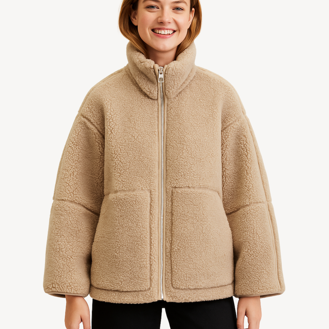 Damen Fleecejacke Bequem Zip Up Soft