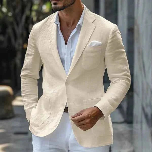 Herren Sakko Leinen Elegant