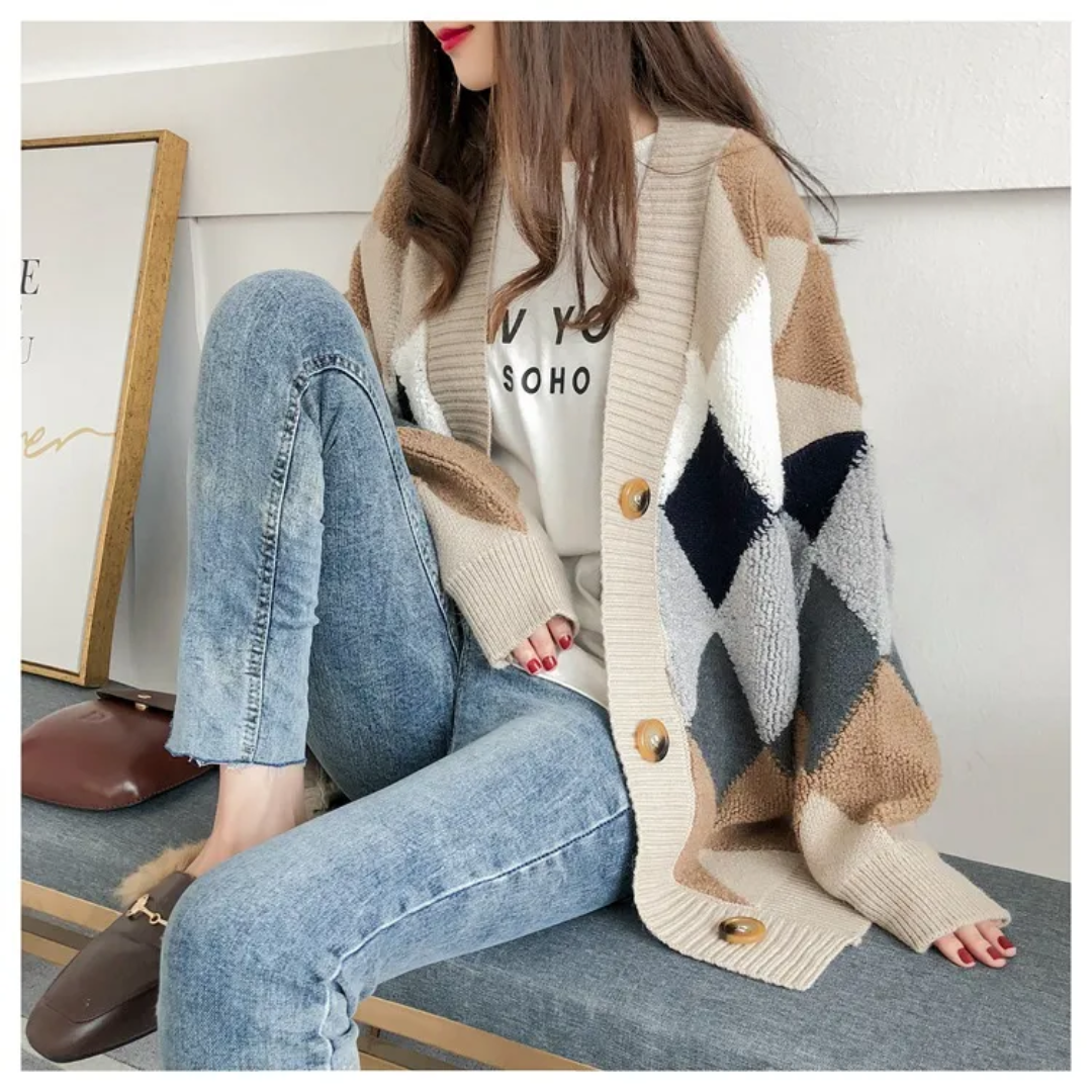 Modische Oversized Weste Damen - IdealeKleiden