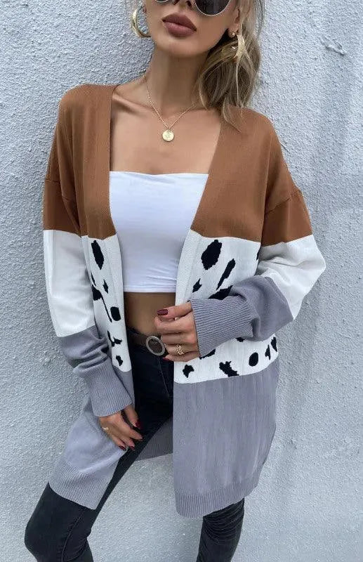Modische Damen Pullover Strickjacke