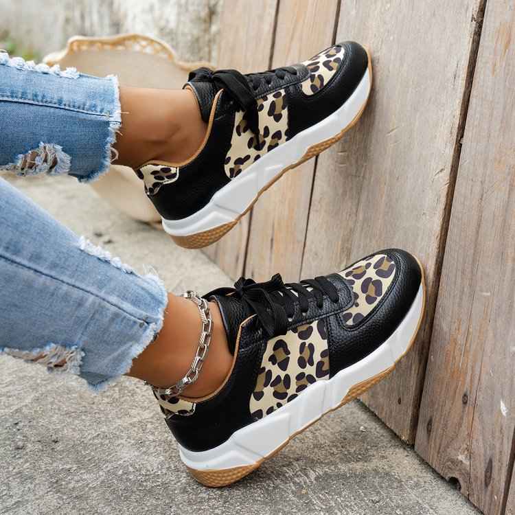 Wildleder Sneaker Leopard Muster