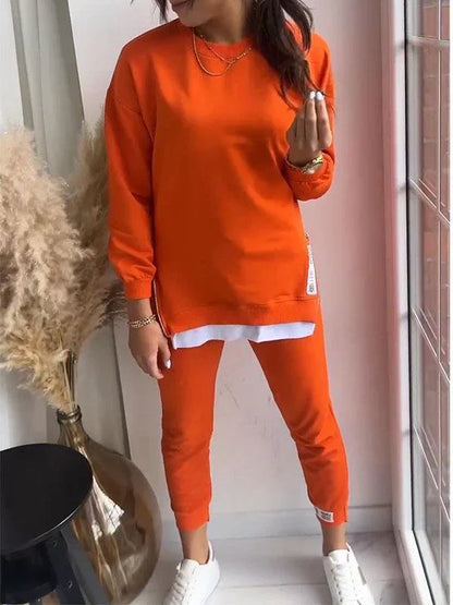 Damen Pullover Hose Set Bequem Alltag