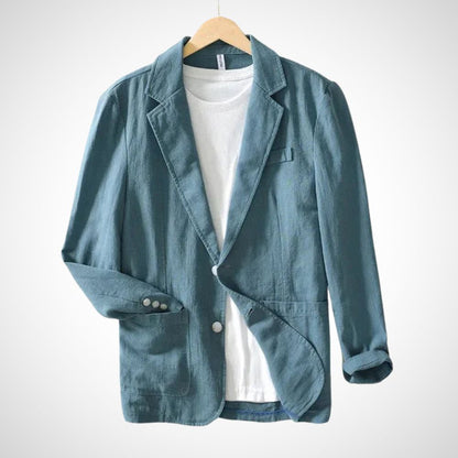 Leichter Herren Blazer Sommer Baumwolle Beige