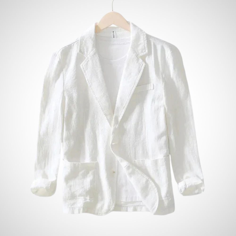 Leichter Herren Blazer Sommer Baumwolle Beige