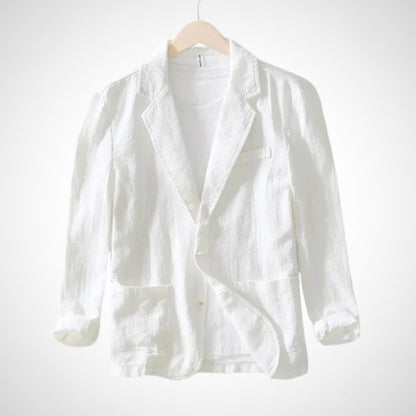 Leichter Herren Blazer Sommer Baumwolle Beige