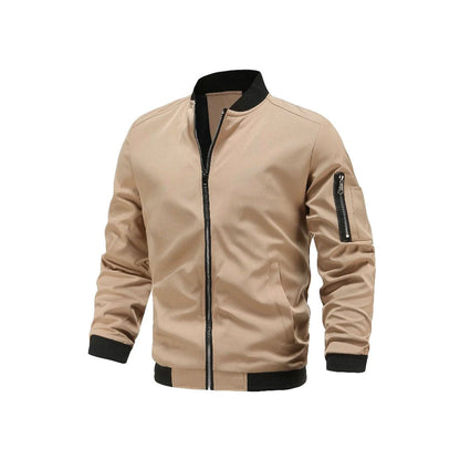 Stylische Herren Bomberjacke Leicht Reißverschluss