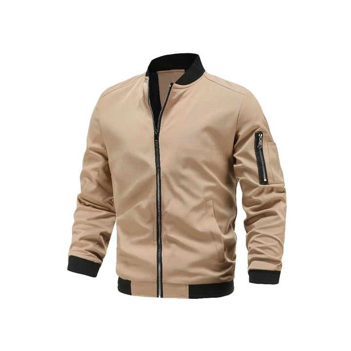 Stylische Herren Bomberjacke Leicht Reißverschluss