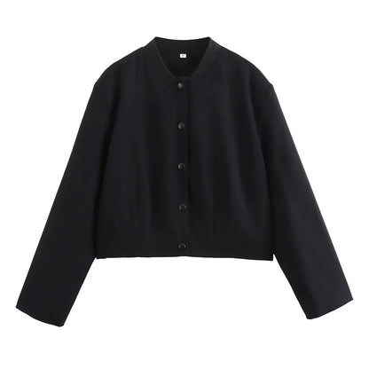 Leichte Sommerjacke Damen - Lässige Bomberjacke Mit Stehkragen