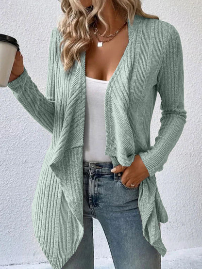 Lässige Strickjacke Offen Modern
