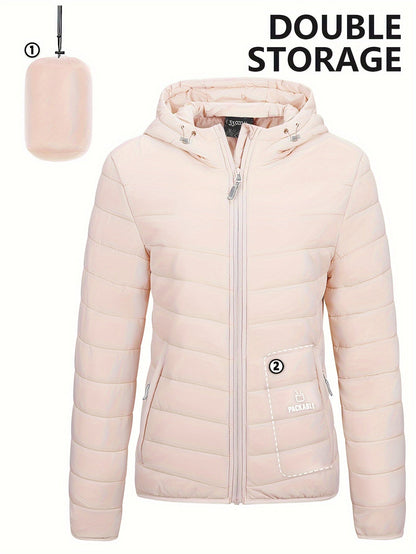 Praktischer Damen Windbreaker Leicht Kapuze