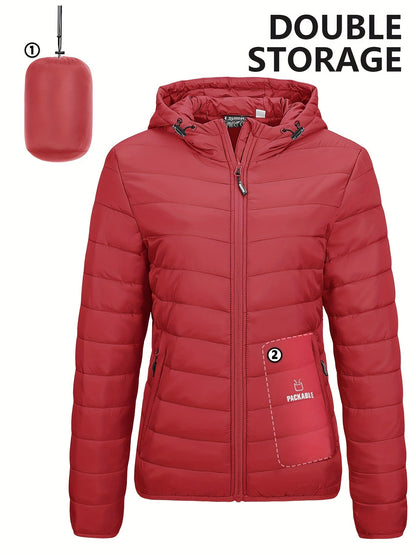 Praktischer Damen Windbreaker Leicht Kapuze