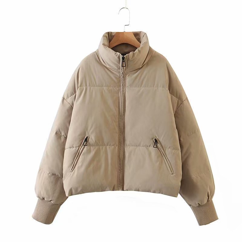 Stylische Winterjacke Damen Pufferjacke Reißverschluss