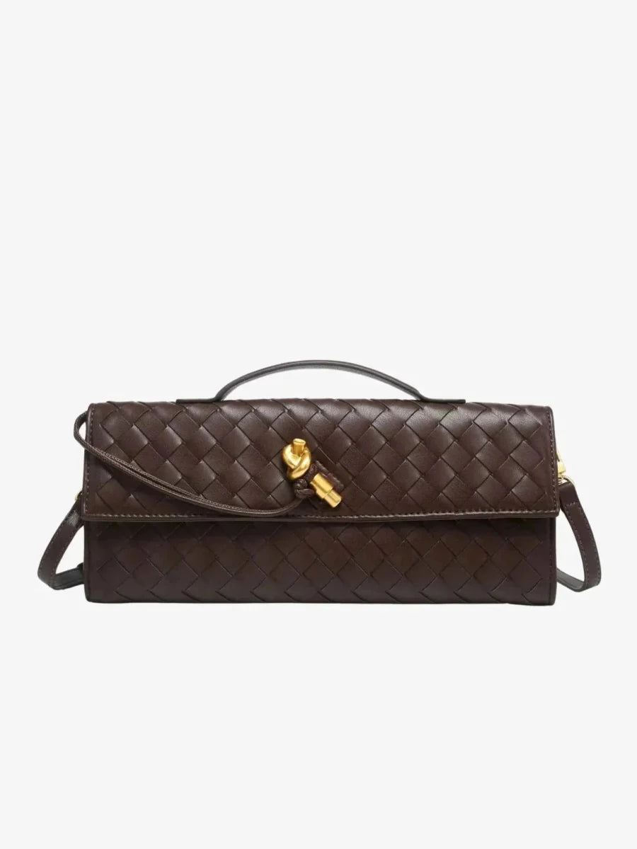 Geflochtene Schultertasche Damen Mode mit Tragegriff