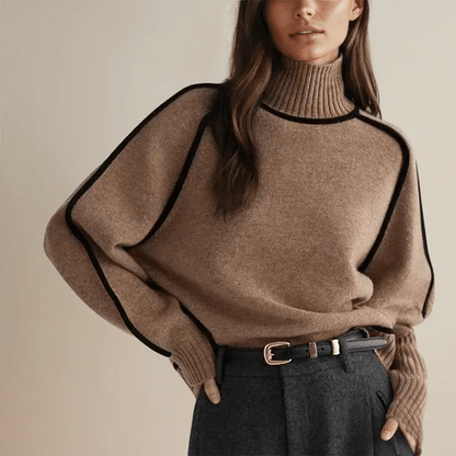Eleganter Damen Rollkragenpullover Oversized Style