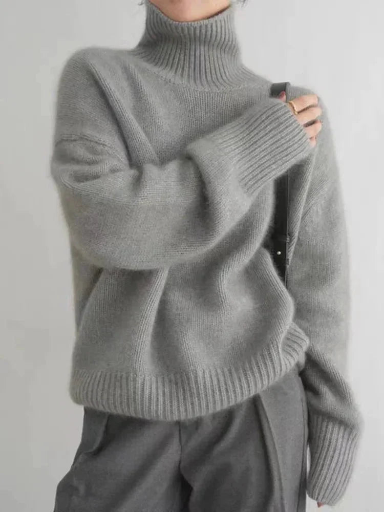 Weiche Rollkragen Pullover Gemütlich - IdealeKleiden
