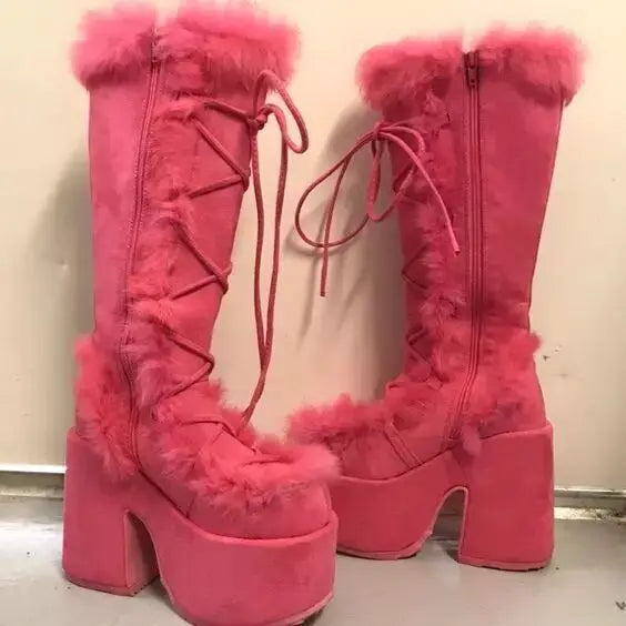 Winterstiefel Frauen Schnee Boots Plattform