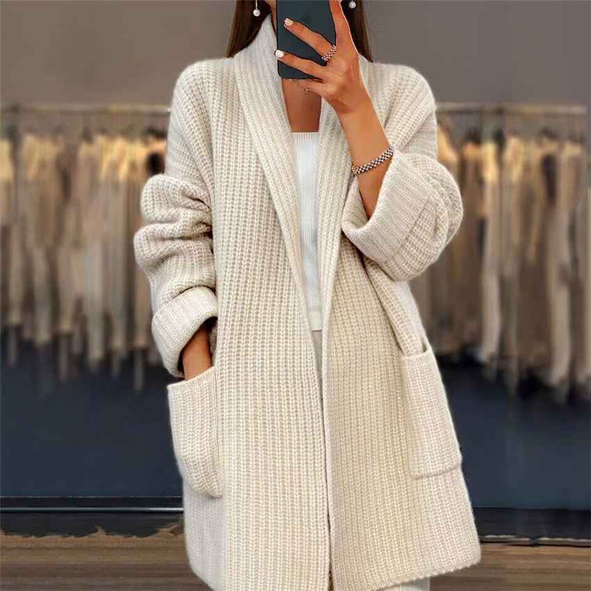 Lange Strickjacke Bequem Oversized - IdealeKleiden