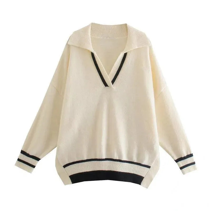 Stylische Streifenpullover Frauenmode