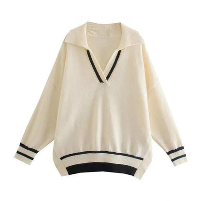Stylische Streifenpullover Frauenmode