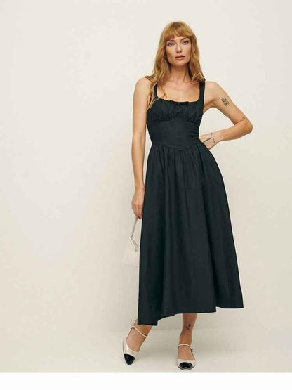 Sommerkleid Leinen Elegant Röckchen