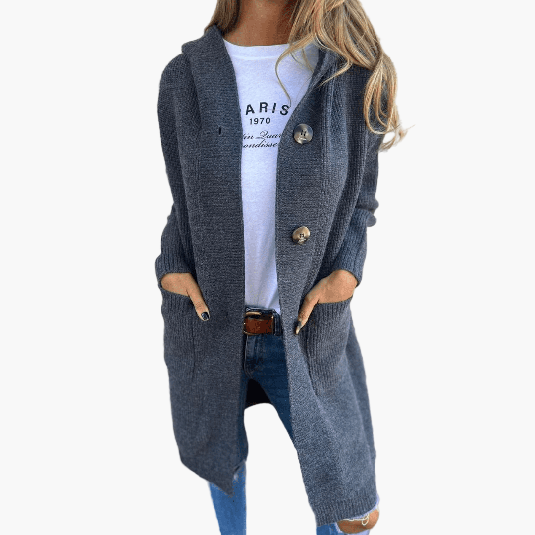 Modische Strickjacke Lang - Elegant Cardigan für Damen