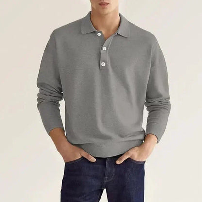 Herren Langarm Poloshirt Elegant Style