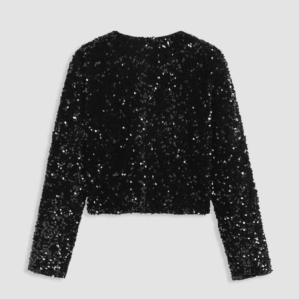 Eleganter Paillettenschleif Blazer - IdealeKleiden
