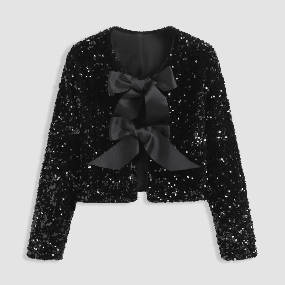 Eleganter Paillettenschleif Blazer