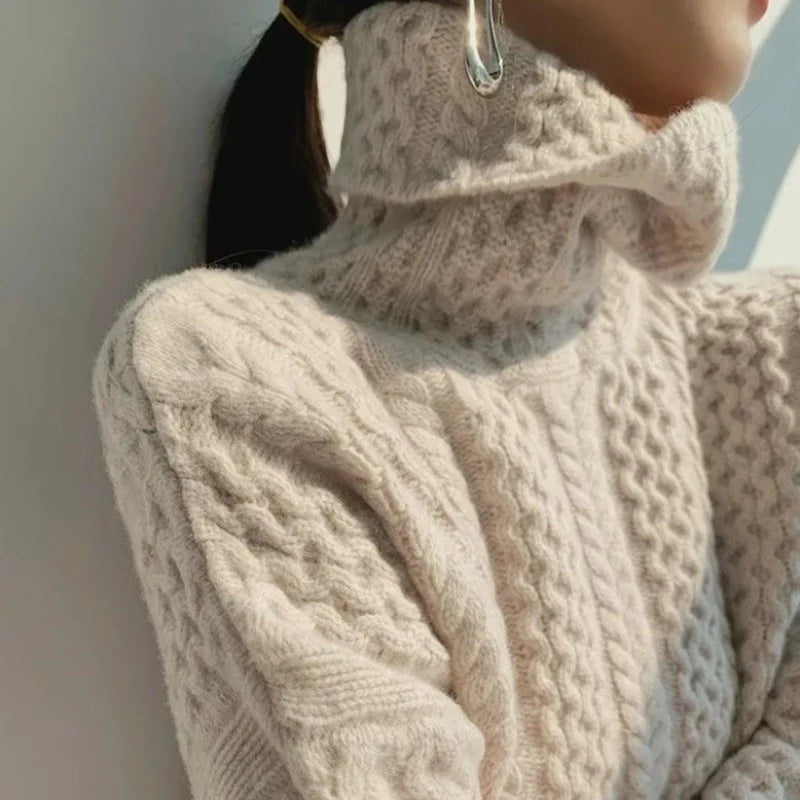 Elegante Kaschmir Rollkragenpullover Damen