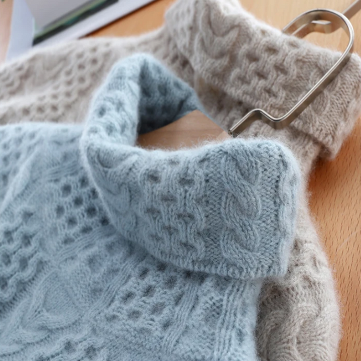Elegante Kaschmir Rollkragenpullover Damen - IdealeKleiden