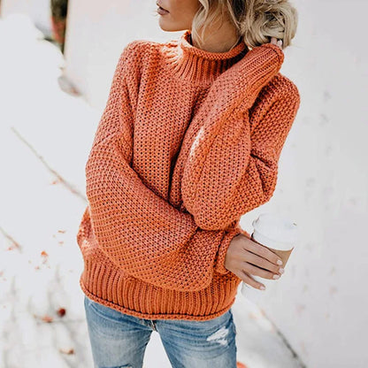 Elegante Damen Rollkragenpullover Luxus Qualität - IdealeKleiden