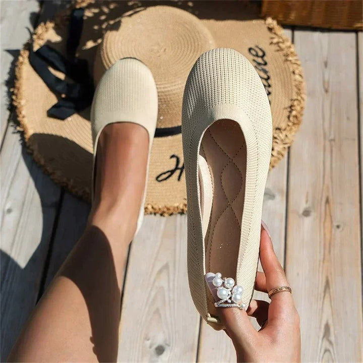 Damen Ballerinas Frühling Leicht Bequem