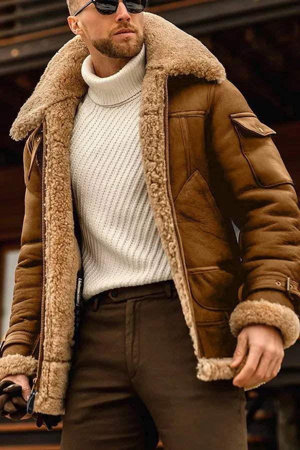 Edle Lederjacke Herren Designer Style - IdealeKleiden
