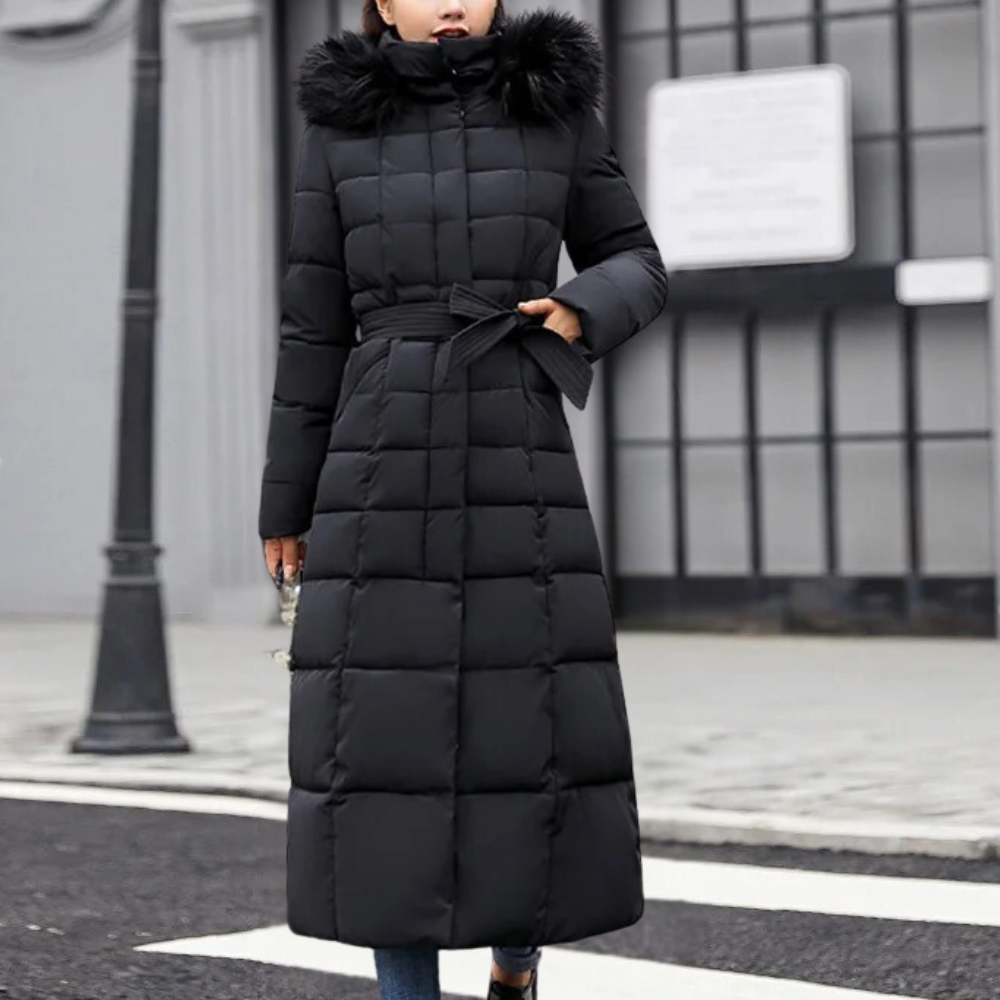Wintermantel Damen Lang Kapuze Steppjacke