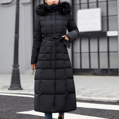 Wintermantel Damen Lang Kapuze Steppjacke