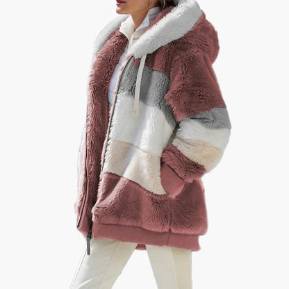 Stylische Winterjacke Streifenmuster