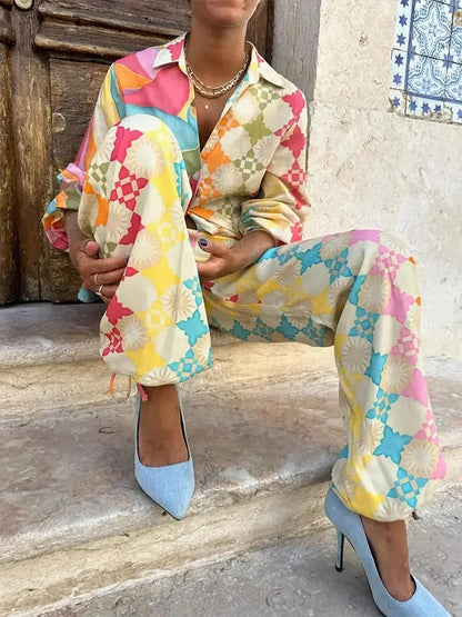 Damen Winter-Set Bunt Zweiteilig Kuschelig - IdealeKleiden