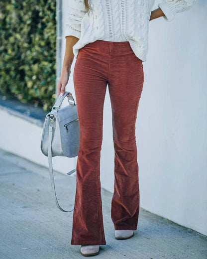 Elegante Damen Schlaghose Slim Fit