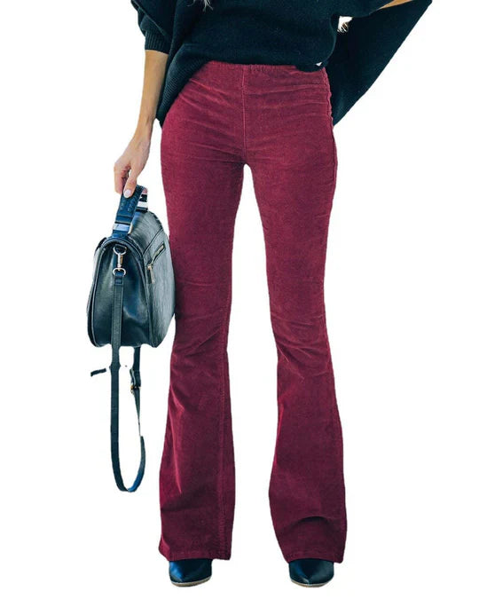 Elegante Damen Schlaghose Slim Fit