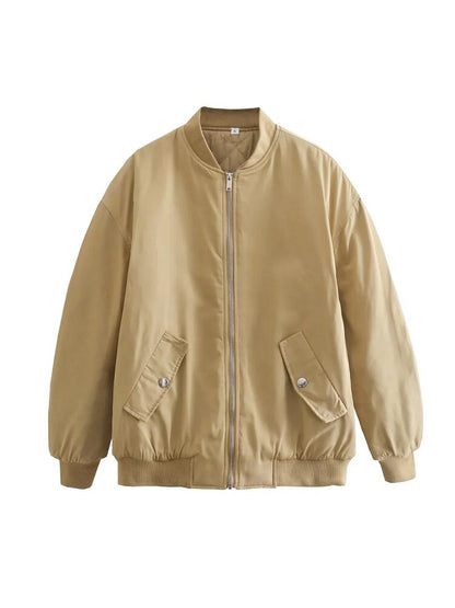 Damen Oversized Bomberjacke Großzügig