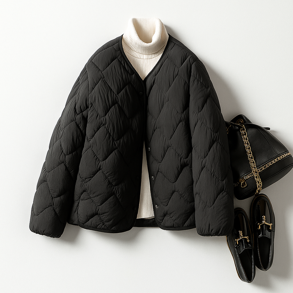 Damen Winterjacke Warm Gesteppt Leicht