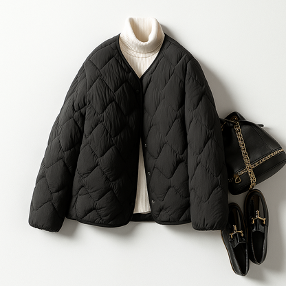 Damen Winterjacke Warm Gesteppt Leicht