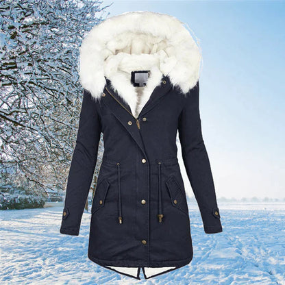 Wintermantel Langarm Warm Elegant Damen