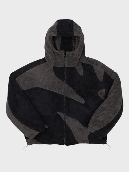 Herren Fleecejacke Kapuzenjacke Warm Zip-Up