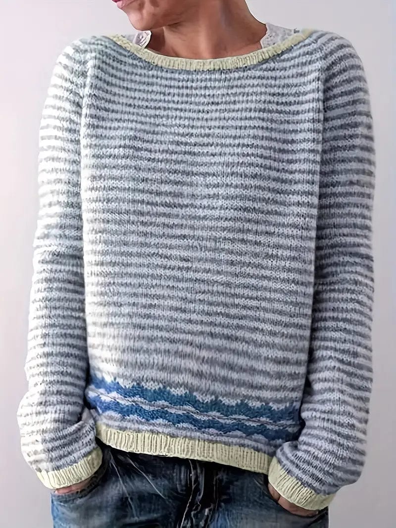 Frauen Pullover Streifen Modern Style