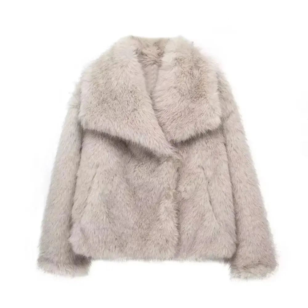 Luxus Faux-Fur Jacke Damen Glamour