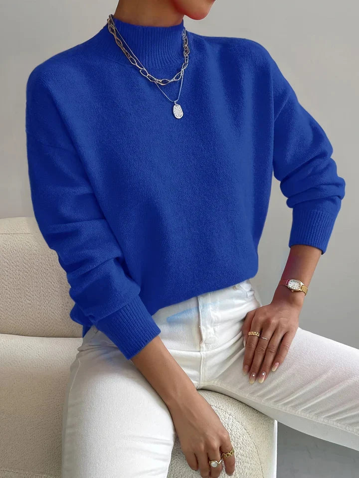 Eleganter Rollkragenpullover Damen Bequem