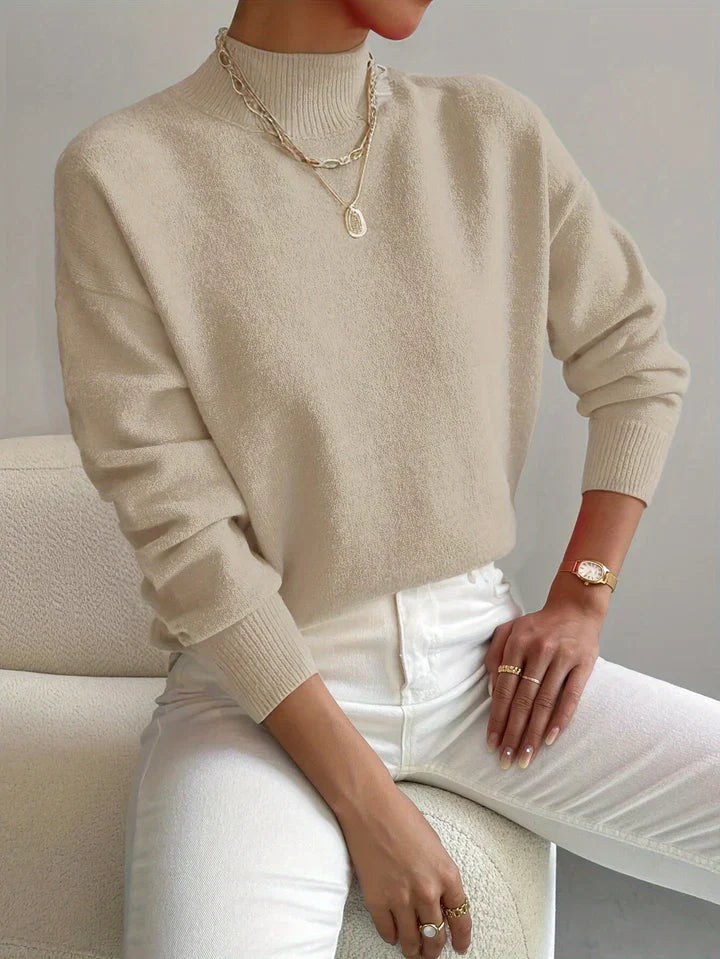 Eleganter Rollkragenpullover Damen Bequem