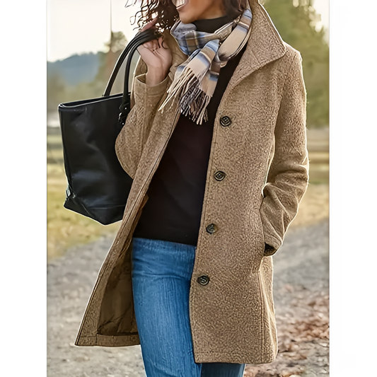 Stylische Damenjacke Lange Freizeitjacke Outdoor - IdealeKleiden